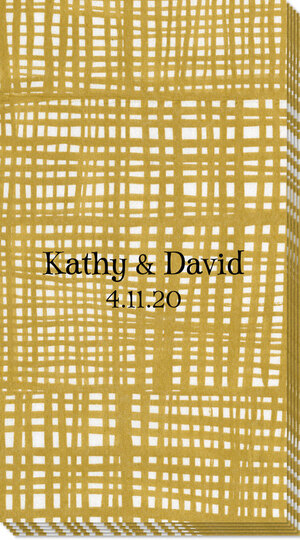 Gold Raffine Linen Like Caspari Guest Towels